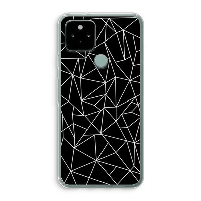 Geometrische lijnen wit: Google Pixel 5 Transparant Hoesje