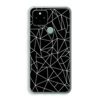 Geometrische lijnen wit: Google Pixel 5 Transparant Hoesje