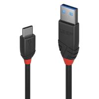 LINDY USB-kabel USB 3.2 Gen1 (USB 3.0 / USB 3.1 Gen1) USB-C stekker, USB-A stekker 1.00 m Zwart 36916