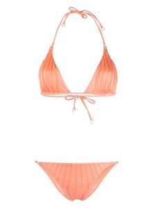 Noire Swimwear bikini à fronces - Orange