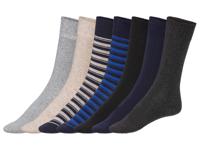 LIVERGY 7 paar heren sokken (39-42, Beige/grijs/antraciet)