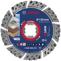 Bosch Accessories 2608900670 EXPERT MultiMaterial X-LOCK Diamanten doorslijpschijf Diameter 125 mm Boordiameter 22.23 mm Steen, Beton, Baksteen 1 stuk(s)