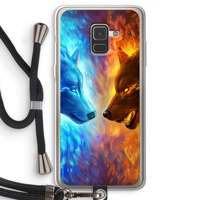 Fire & Ice: Samsung Galaxy A8 (2018) Transparant Hoesje met koord