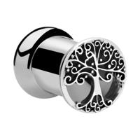 Double Flared Tunnel met tree design Chirurgisch staal 316L Tunnels & Plugs