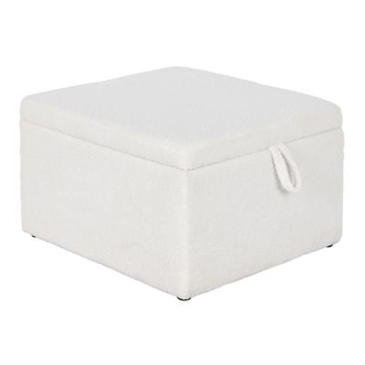 Kruk Home ESPRIT Wit Polyester Hout MDF 60 x 60 x 36 cm