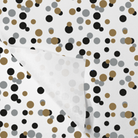 Zijdevloei | 50x70cm | 20gr/m² | Confetti | papier | zilver/goud/zwart | 100 vel