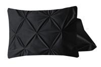 Sleeptime Velvet Pintuck Kussensloop Fluweel Zwart (2 in 1) Sleeptime Velvet Pintuck Kussensloop Fluweel Zwart (2 in 1)