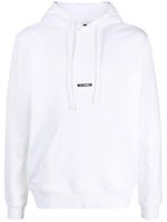 LES HOMMES hoodie en coton à patch logo - Blanc