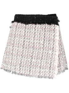 MSGM jupe-short en tweed à design portefeuille - Gris