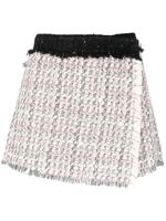 MSGM wrap-front tweed skorts - Gris