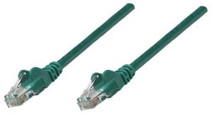 Intellinet 737340 RJ45 Netwerkkabel, patchkabel CAT 5e U/UTP 0.25 m Groen 1 stuk(s)