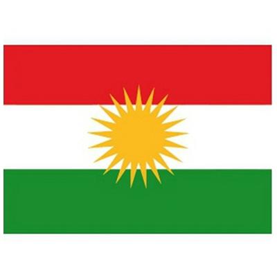 10x Vlag Koerdistan stickers 10 cm