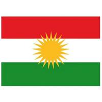 10x Vlag Koerdistan stickers 10 cm