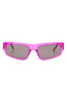 Balenciaga Eyewear lunettes de soleil carrées à logo imprimé - Rose