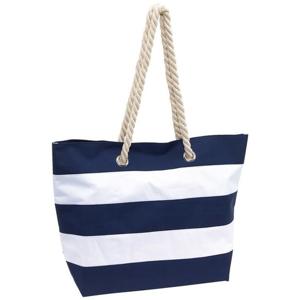 Strandtas Alicante - gestreept blauw/wit - 47 x 14 x 34 cm - Beach bag - shopper