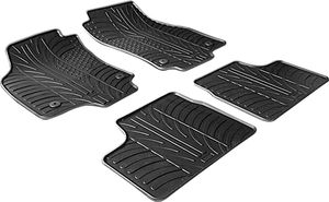Rubbermatten passend voor Opel Astra H van 2004 tot 2009 (T-Design 4-delig + montageclips) GL0081