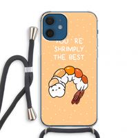 You're Shrimply The Best: iPhone 12 mini Transparant Hoesje met koord