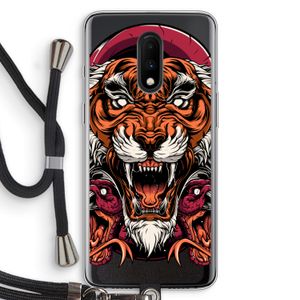 Tiger and Rattlesnakes: OnePlus 7 Transparant Hoesje met koord