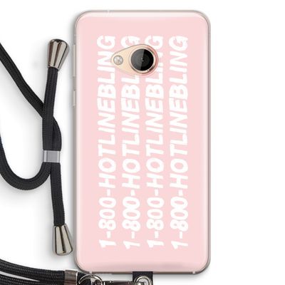 Hotline bling pink: HTC U Play Transparant Hoesje met koord