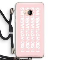 Hotline bling pink: HTC U Play Transparant Hoesje met koord
