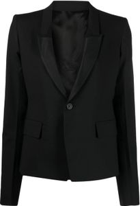 Rick Owens blazer Luxor en laine vierge mélangée - Noir