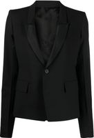 Rick Owens blazer Luxor en laine vierge mélangée - Noir - thumbnail