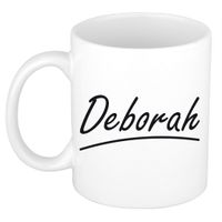 Deborah voornaam kado beker / mok sierlijke letters - gepersonaliseerde mok met naam   -