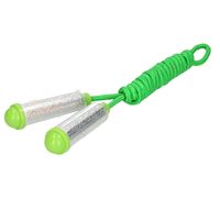 Springtouw - met kunststof handvatten - groen/zilver - 210 cm - speelgoed   -