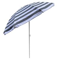 Outdoor Parasol Oslo - D180 cm - grijs/wit - strepen - inklapbaar - zomer