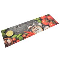 VidaXL Keukenmat wasbaar groenteprint 45x150 cm fluweel