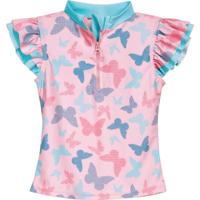 Playshoes tweedelige zwemsuit Vlinders Lichtroze-122-128