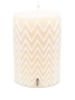 Missoni Home bougie à motif zig-zag embossé - Blanc