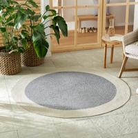 Jute Vloerkleed Braids - Rond - Grijs/Creme maat: xcm - materiaal: Polypropyleen - Dekbed-Discounter.nl