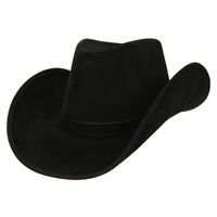 Boland Carnaval verkleed Cowboy hoed Nebraska - zwart - voor volwassenen - Western/explorer thema - thumbnail