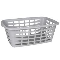 Kunststof wasmand - lichtgrijs - 40 liter - 66 x 45 x 24 cm - manden voor wasgoed