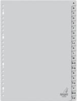 Tabbladen 23-gaats 20-delig A-Z grijs PP Kangaro