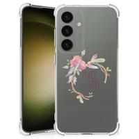 Samsung Galaxy S24 Stevig | Bumper Hoesje | Boho Text