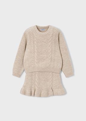 Mayoral winter rok-set meisjes - zand - tricot