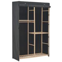 Kledingkast 3-laags 110x40x170 cm stof grijs Kledingkast 3-laags 110x40x170 cm stof grijs