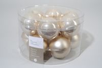12 kerstballen parel emaille 50 mm - Ksd