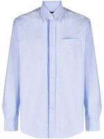 Deperlu chemise en coton à col italien - Bleu