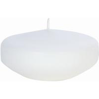 Enlightening Candles Drijfkaarsen - 24x stuks - wit - ca 8 branduren - geurloos - Dia 8 cm - groot