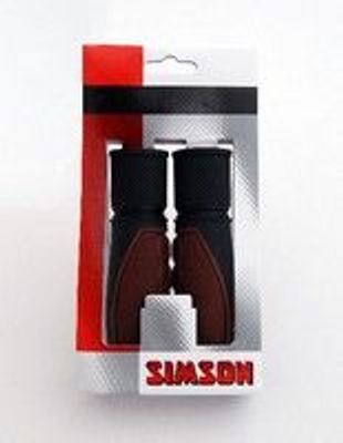 Simson handvat lifestyle donkerbruin-zwart, 92mm, universeel