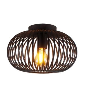 Curvato zwart plafondlamp 60cm