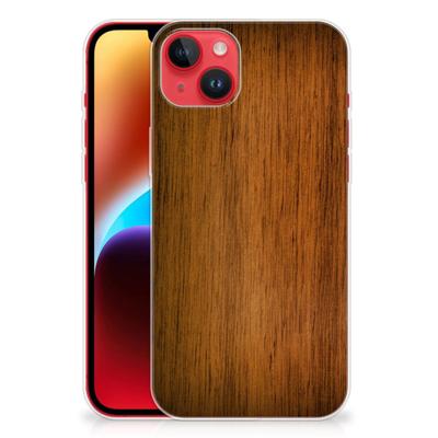iPhone 14 Plus | Bumper Hoesje | Donker Hout