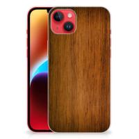 iPhone 14 Plus | Bumper Hoesje | Donker Hout