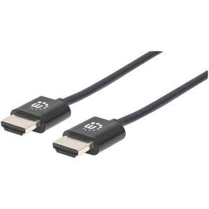 Manhattan 394376 HDMI-kabel HDMI Aansluitkabel HDMI-A-stekker, HDMI-A-stekker 3.00 m Zwart 4K UHD, Audio Return Channel (ARC)