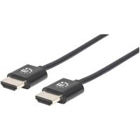 Manhattan 394376 HDMI-kabel HDMI Aansluitkabel HDMI-A-stekker, HDMI-A-stekker 3.00 m Zwart 4K UHD, Audio Return Channel (ARC)