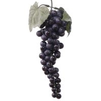 Blauwe kunstfruit druiventros 28 cm   -