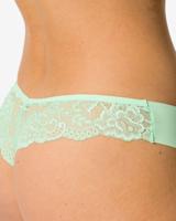 HEMA Damesstring Micro Met Kant Lichtgroen (lichtgroen)